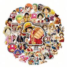 Hasbro 50pcs/100pcs Stiker Kartun Anime One Piece Luffy Zoro untuk Notebook, Botol Minum, Koper, Dekorasi DIY Ponsel - MultiWarna - View 7