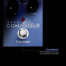Pedal de efeito para contra baixo profissional Fuhrmann BC10 Bass Compressor - Azul - Visão 6