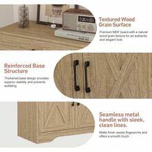 Farmhouse Accent Cabinet Entryway Storage With Drawer Living Room Sideboard Narrow Storage Cupboard - FRSB62GY01A0001 - View 7