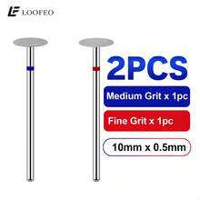 2pcs T-Shaped Diamond Drill Bits 3/32" Shank, Diamond Abrasive Nail Drill Bits For Acrylic Gel Nail Sidewall Trimming And Shaping, Salon And Home Use - Multicolor - View 2