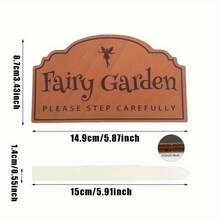 Fantasy Fairy Garden Sign - Handmade Wooden Garden Marker, Exquisite Fairy Design, Indoor/Outdoor Use, Durable And Weather-Resistant, Suitable For Fairy Gardening Enthusiasts - One Size - View 5