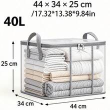 Foldable Storage Box With Handle, Zipper Storage Box, Suitable For Bedding, Clothes, Blankets, Family Bedroom, Dormitory Space, Can Also Be Used As Laundry Basket Storage Box, Bedroom Decoration, Back To School Storage Box - Multicolor - View 15