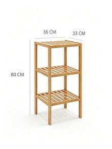 Bamboo Storage Rack, 4-Tier/3-Tier Freestanding Shelving Unit, Multifunctional Plant Stand Display Organizer,Bathroom Shelf, For Bathroom Living Room Kitchen Hallway, Easy To InStall,Space Saving Home Storage Shelf, 3 Sizes Optional - View 13