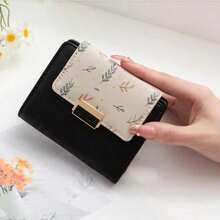 2026 New Fashion Women's Short Folding Wallet, Japanese Ins Style Student Coin Purse - Black - View 2
