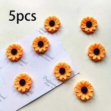 5/10/15pcs Funny Sunflower Shaped Resin Fridge Magnets, Perfect For Decorating Kitchen Refrigerator, Suitable For Kitchen, Living Room, Office And Wallpaper, Also Can Be Used As Holiday Gifts - Multicolor - View 11
