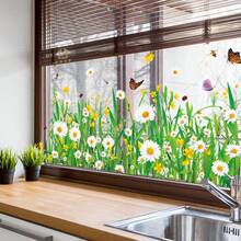 1pc Static Window Clings, White Daisy Butterfly Snail Window Stickers, Floral Glass Decals, Reusable Removable Window Art, Home Living Room Bedroom Window Decor, Cute Nature Pattern Static Stickers For Glass Surfaces - Flowers - View 5