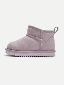 Balabala 嬰兒中性冬季雪地靴 柔軟加厚保暖 嬰幼兒鞋 - 紫色調 - 查看 2