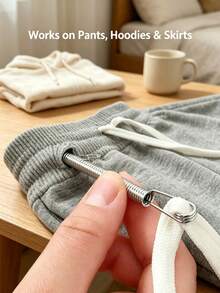 Spring-Loaded Drawstring Threader, Flexible Metal Sewing Elastic Cord Tool For Hoodies, Sweatpants, Jackets, Skirts, Easy To Re-Thread, DIY Home Craft Gift, Stress-Relieving Sewing Assistant - Cord Threading Tool - View 5