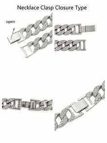 1pc Men's New Hip-Hop Oversized Cross Pendant European And American Style Personalized Creative Versatile Alloy Full Rhinestone Large Buckle Cross Necklace, Suitable For Nightclub And Dancing - B Cross - View 10