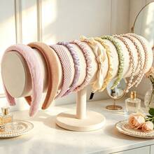 1pc Home Velvet Headband Holder Display Stand Jewelry Ornament Organizer Rack - Multicolor - View 4