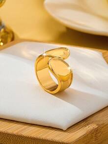 1pc Minimalist Elegant Enamel Drip Water Drop Women's Ring Suitable For Party, Banquet And Daily Wear - Blue - View 9
