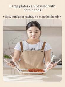 Anti-Scald Clip, Heat-Resistant Silicone Multi-Function Clip, Microwave Steam Rack Clip, Kitchen Bowl & Plate Holder Clip, Air Fryer Clip, Heat-Resistant Handle, Anti-Scald Bowl & Plate Clip, Oven Cookware Clip, Suitable For Steaming Bowls And Tableware, Non-Slip Oven Baking Clip, Easy To Use, Kitchen Tool, Hangable. - Multiple Styles - View 6