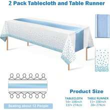4pcs Waterproof Disposable Easy-To-Lay Party Tablecloths, Polka Dot Disposable Rectangular Tablecloths, Suitable For Weddings, Family Gatherings, Holiday Parties, Dessert Tables, Banquet Events, Theme Parties, Restaurant Event Decor - Multiple Styles - View 3