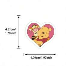Disney 50pcs Winnie The Pooh Sticker Cartoon Anime Winnie The Pooh Piglet Tigger Eeyore Rabbit Image Stickers Suitable For Suitcase Laptop Notebooks And Diaries PVC Waterproof - Multicolor - View 3