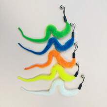 1pc-New Arrival Caterpillar Refill Head For Cat Teaser Wand, Plush Replacement Toy Head For Kitten Fishing‑Rod Toy With Suction Cup, Sturdy Portable Easy‑To‑Operate Pet Accessory, All‑Season Use - Multicolor - View 4