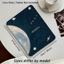 1件平板電腦保護殼附支架,月亮與星星圖案,適用於 Honor 8/9/10/X8/X8A/X9/X8Pro/X9Pro/MatePad SE 11"/MatePad 11"/11.5"/MatePad Pro/Apple 10th Gen/11th Gen 2025 (A16)/11th Gen 2025 (A16) 平板電腦 - 款式26 - 查看 4