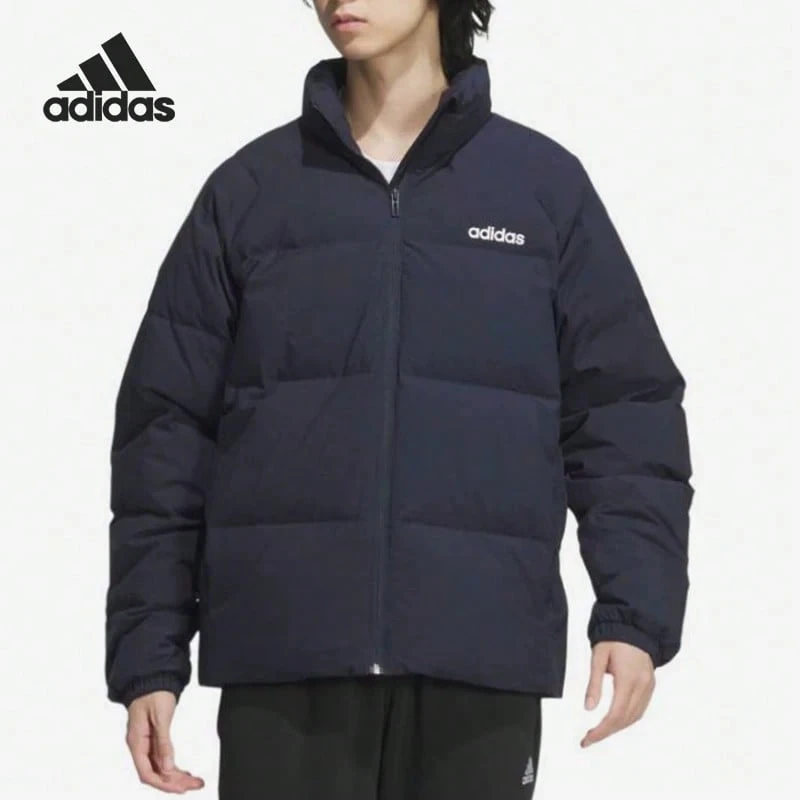 Jaket Bulu Angsa Klasik Kasual Adidas/Adidas Authentic New Legend Ink Blue JL9585 untuk Pria dan Wanita - Biru - View 1