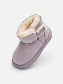 Balabala Boys Girls Classic Winter Snow Boots Soft Thick Warm Kids Boots - Purple - View 1