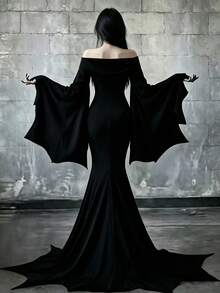 Women Maxi Dresses - Black - View 5