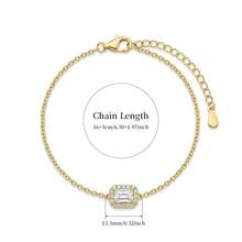 Exquisite Emerald Zirconia Adjustable Bracelet With Rhinestone - Gold - View 9