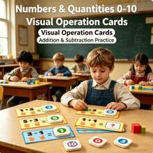 Number Matching Puzzle Set, 0-10 Addition And Subtraction Flash Cards, Visual Counting Practice Game, Interactive Logic Learning Kit - Bright Colorful Number Blocks, Clear Operation Cards, Simple Calculation Practice, Interactive Desktop Learning Game - Parent-Child Interactive Game - Best Gift - Multicolor - View 4