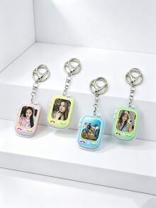 Custom Photo Keychain, Cute Mini Phone Shape, Personalized Photo Acrylic Keychain, Gift For Mom/Girlfriend/Boyfriend, Christmas Gift, Winter Gift - Multicolor - View 9