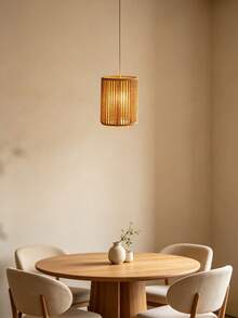 Vertikal vävd rak lampskärm i rep, handgjord veckad lampskärm i pappersrep, pendellampa/vägglampa/ersättningstillbehör för sängbord, bardisk, B&B, mjukt ljus, enkel installation, jul- och halloweenheminredning - Halvcirkel - Visa 4