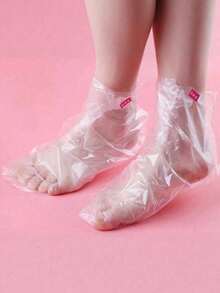 200/100/50pcs Disposable Plastic Foot Care Socks, Moisturizing Anti-Cracking Foot Care Socks, Soft Transparent Foot Care Wraps, Suitable For Body Lotion, Home SPA Foot Care, Overnight Hydration, Travel, Kitchen, Bathroom And Home Use - A - View 7