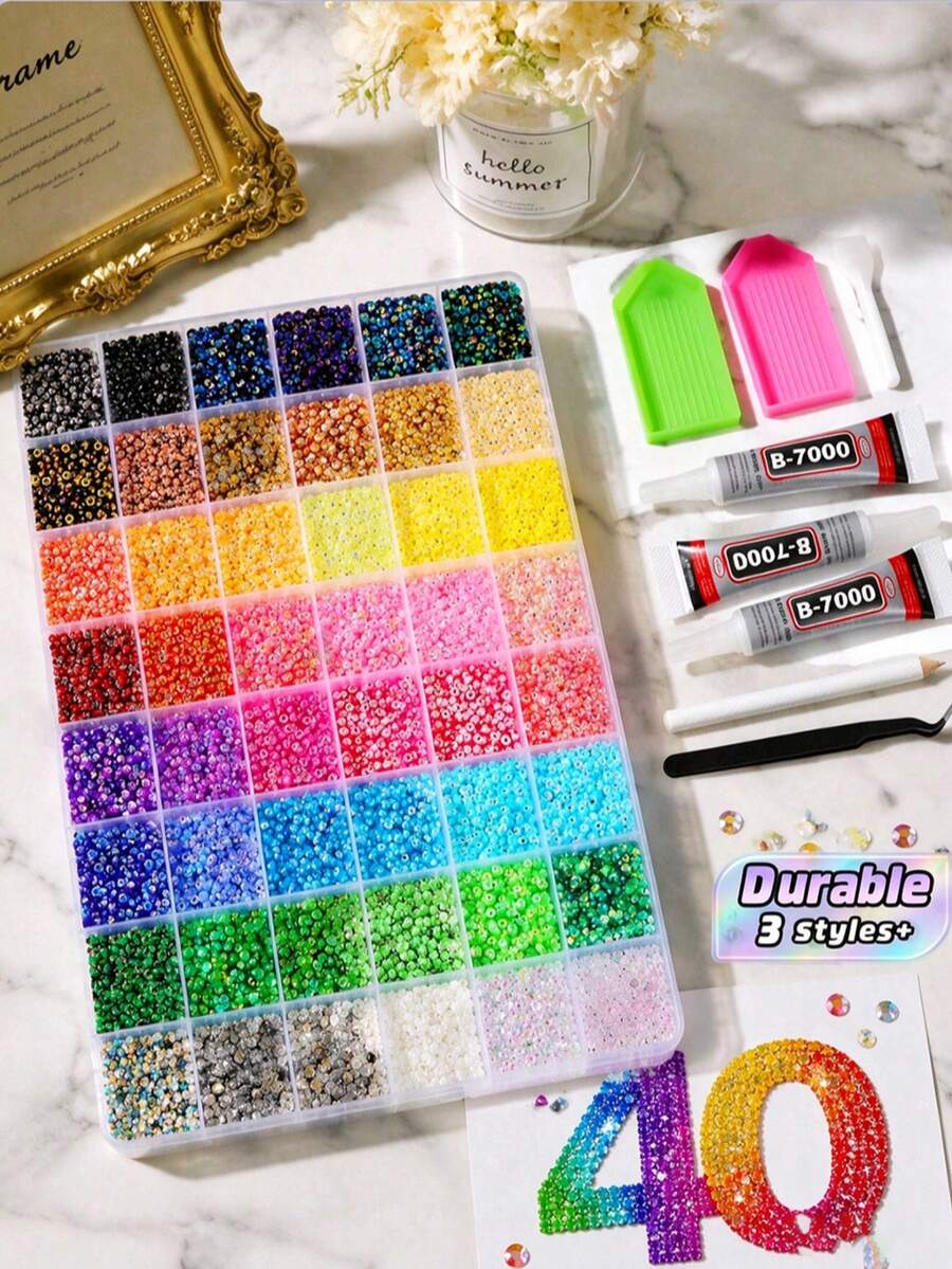 مجموعة أحجار الراين من الراتنج الجيلي 40 لون/15 لون، أحجار كريمة بظهر مسطح DIY إكسسوارات كاملة، مناسبة لطلاء الماس، الكتب، الأحذية، ديكور أحجار الراين، الأعمال الفنية DIY - متعدد الألوان - مشاهدة 1