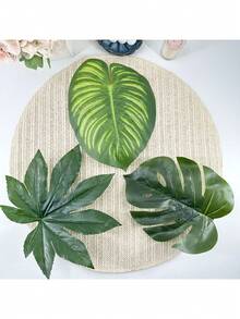 2pcs Realistic Leaf Curtain Clips, Large Leaf Shape Curtain Clips, Suitable For Various Curtain Decoration And Fixing - Artificial Leaf Style - View 8