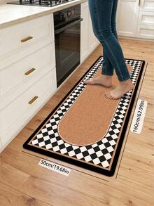 1pc Minimalist Geometric Print Pattern, Minimalist Style Digital Print Kitchen Rug Mat, Suitable For Kitchen, Dining Room, Hallway, Indoor Carpet, All Seasons - Multicolor - View 12