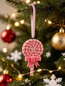 1pc Multicolor Fashionable Cute Soft Clay Heart Lollipop Christmas Tree Pendant, Suitable For Christmas Gift For Best Friends, DIY Jewelry Handmade Craft, Necklace, Earring, Keychain Making - Multicolor - View 25