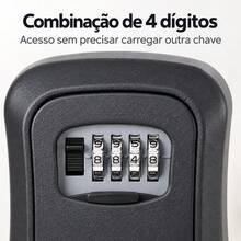 Mini Cofre Parede Porta Chaves Segredo Senha Airbnb Locação - A - Visão 6