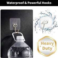 1-30 Heavy Duty Self-Adhesive Hooks, Suitable For Keys, Bathroom, Shower, Outdoor, Kitchen, Door, Home Decor, Utility Room - Multicolor - View 7