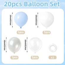 40pcs Light Blue, Pearl White & Transparent Balloons, 10 Inch, Suitable For Baby Shower, Bachelorette Party, Birthday, Wedding And Bridal Shower Decoration - View 11