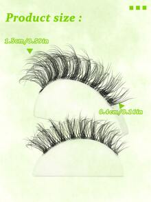 7 Pairs Cat Eye False Eyelashes, 3D Voluminous Fluffy Eyelash Extensions - Black - View 5