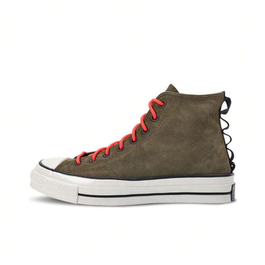 Converse 1970s Vintage Casual Leather Non-Slip Lightweight High-Top Sneakers Unisex Olive Green - Olive Green - View 1