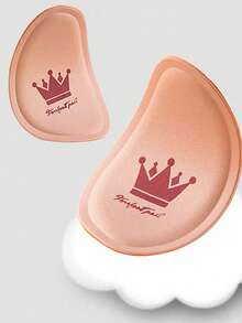 1 Pair High Heel Shoes, Comfortable For Long Wear, Half-Size Cushioning Design, Women's Non-Slip Ultra-Soft Breathable Wear-Resistant, Forefoot Pad - Beige - View 3
