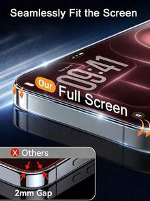 5Pcs Full Coverage Clear Tempered Glass Screen Protector, HD Anti-Scratch Easy Install Phone Glass Film Compatible With IPhone Duo/18/18 Pro/18 Pro Max/17/16/15/14/13/12/11 - Clear - View 9