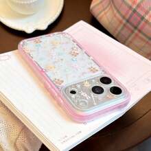 Kavenfort Rose Pink Starry Sky Cartoon Rabbit Bear Phone Case, Compatible With Apple 18 Pro, 17 Pro, Full Coverage Design, 15 Pink Frame Styles, 16 Cute, Sweet, Girly, Creative, Cartoon Styles, Adorable, Fresh, Unique, Suitable For Sharing - Rose Pink - View 9
