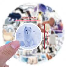 60PCS Artic Animals Stickers, A Set Of Vibrant And Colorful Beautiful Stickers, Suitable For All Kinds Of Holidays, Party, Laptops, Tablet, Skateboards, Journals, Scrapbooks, Water Bottles - one-size - View 2