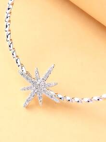 1pc Starry Rhinestone Ear Cuff, Twisted Rope Texture Sparkling Rhinestone Ear Wrap, No Piercing Exaggerated Ear Jewelry, Women's Party & Daily Wear Clip-On Earring - Rhinestones - View 7