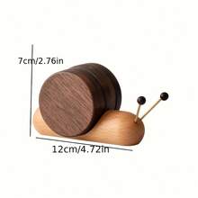 Charming Black Walnut Snail Coaster - Heat Resistant, Home Decor Tea And Coffee Cup Mat, Cartoon, Relaxing - Multicolor - View 2