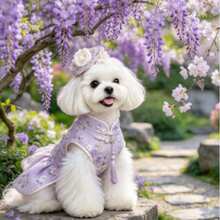 1pc- Breathable Dog Cheongsam Dress, Classic Chinese Style Pet Qipao Skirt, Elegant Outfit For Daily Photos Festival, Small Dogs Teddy - Multicolor - View 9