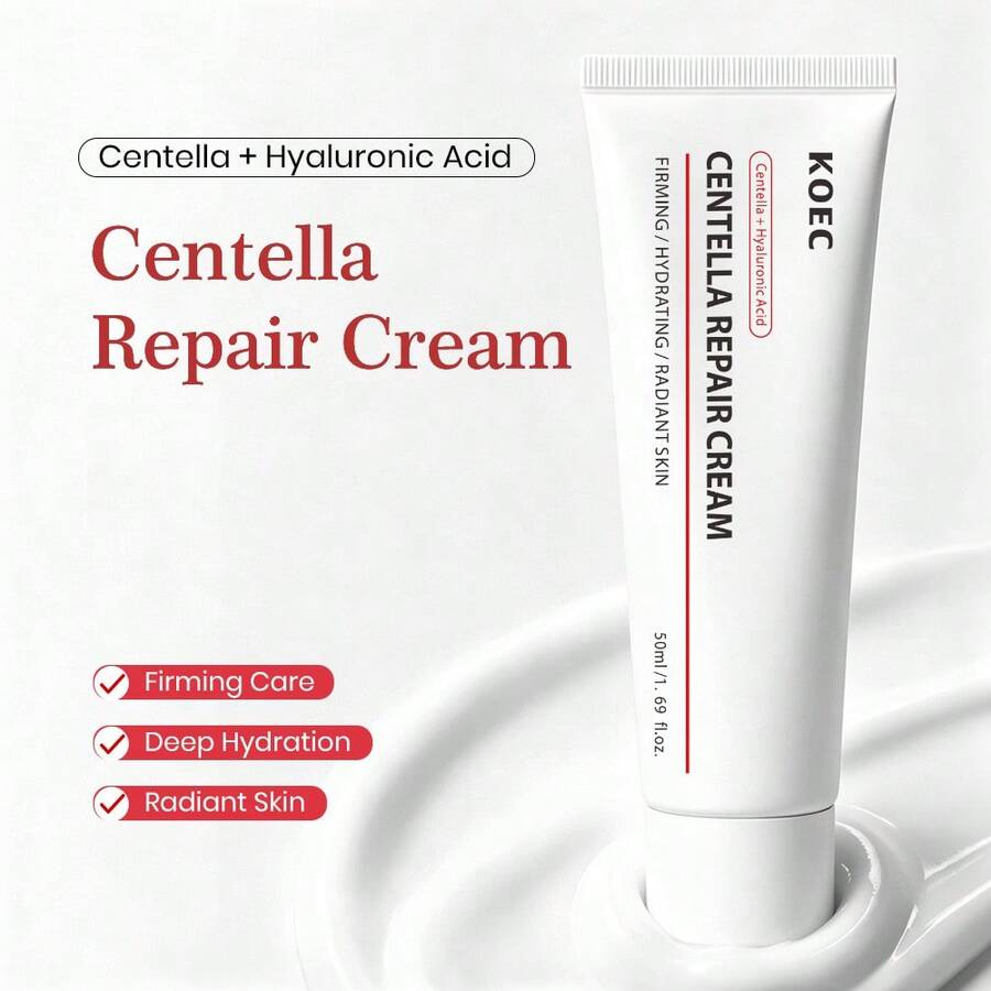 KOEC Centella Repair Cream, Facial Moisturizer With Centella Asiatica ...