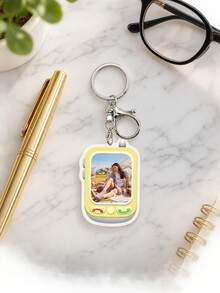 Custom Photo Keychain, Cute Mini Phone Shape, Personalized Photo Acrylic Keychain, Gift For Mom/Girlfriend/Boyfriend, Christmas Gift, Winter Gift - Multicolor - View 6