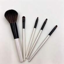 5Pcs Multipurpose Makeup Brush Set Soft Bristles Cosmetic Blending Tool For Face Eye Detail Application - White - View 5
