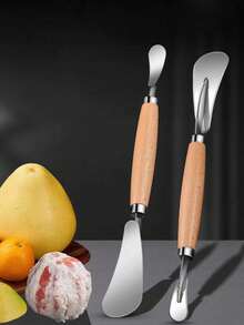 1pc Stainless Steel Grapefruit Peeler, Home Use Fruit Peeling Knife, Pomegranate Opener, Orange Opener, Multi-Function Fruit Opener - Multicolor - View 1