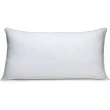 Basics - Almohadas alternativas de plumón para dormir boca abajo y arriba, densidad suave, estándar, paquete de 2, blanco, 66 cm de largo x 51 cm de ancho - King (Paquete de 2) - Ver 3