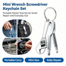 2pcs/3pcs Portable Screwdriver Set, Outdoor EDC Multifunctional Mini Tool With Flathead, Screwdriver, Key Ring & Clip, Men's Christmas Gift, DIY Tool - Multicolor - View 3